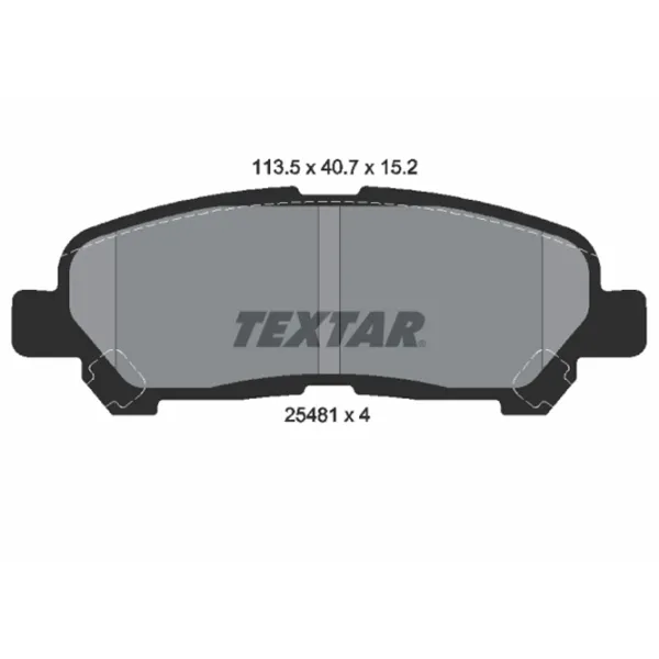 Тормозные колодки Textar 2548101 задние/ дисковые photo 2 Тормозные колодки Textar 2548101 задние/ дисковые photo 2