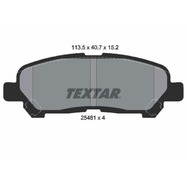 Тормозные колодки Textar 2548101 задние/ дисковые photo 2 Тормозные колодки Textar 2548101 задние/ дисковые photo 2