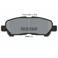 Тормозные колодки Textar 2548101 задние/ дисковые photo 2