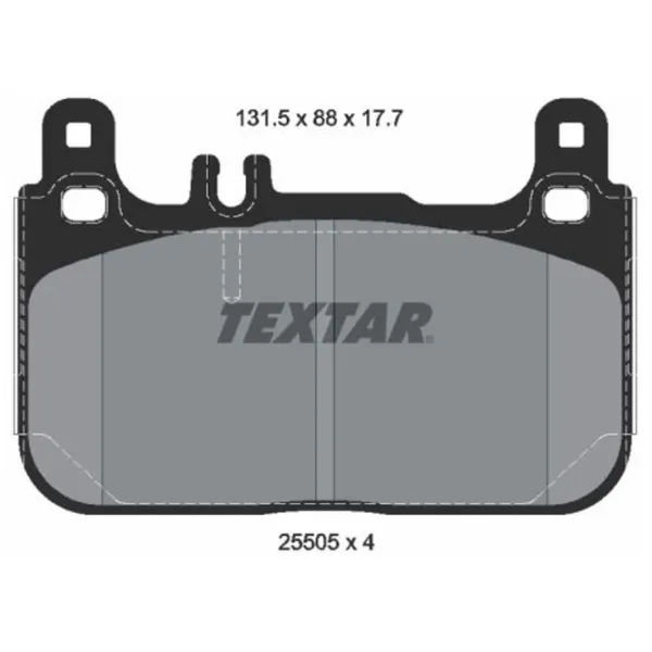Тормозные колодки Textar 2550501 передние/ дисковые photo 2 Тормозные колодки Textar 2550501 передние/ дисковые photo 2