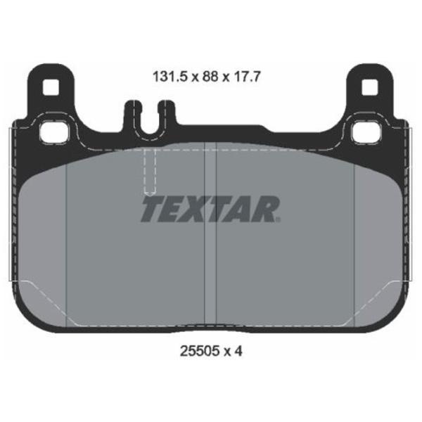 Тормозные колодки Textar 2550501 передние/ дисковые photo 2 Тормозные колодки Textar 2550501 передние/ дисковые photo 2
