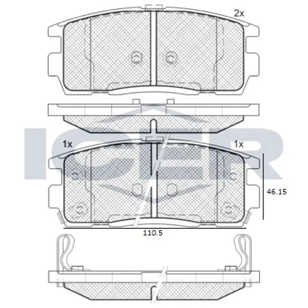 Тормозные колодки Icer 181799 задние/ дисковые photo 2 Тормозные колодки Icer 181799 задние/ дисковые photo 2