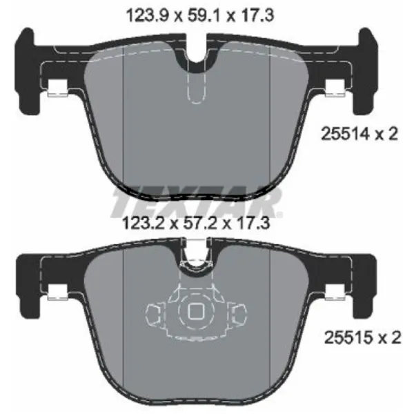 Plăcuțe de frână Textar 2551401 spate/ disk photo 2 Plăcuțe de frână Textar 2551401 spate/ disk photo 2