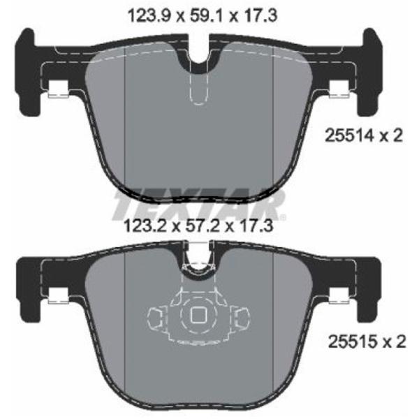 Plăcuțe de frână Textar 2551401 spate/ disk photo 2 Plăcuțe de frână Textar 2551401 spate/ disk photo 2