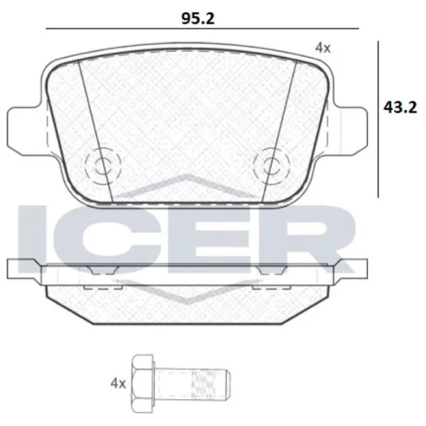 Plăcuțe de frână Icer 181801 spate/ disk photo 2