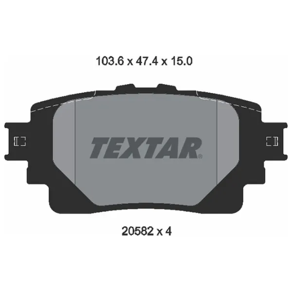 Plăcuțe de frână Textar 2058201 spate/ disk photo 2 Plăcuțe de frână Textar 2058201 spate/ disk photo 2