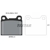 Plăcuțe de frână Textar 2075506 spate/ disk photo 2