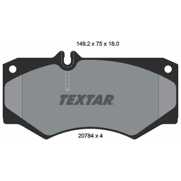 Тормозные колодки Textar 2078401 передние/ дисковые photo 2 Тормозные колодки Textar 2078401 передние/ дисковые photo 2