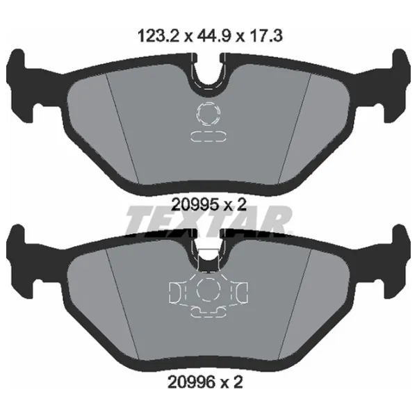 Тормозные колодки Textar 2099501 задние/ дисковые photo 2 Тормозные колодки Textar 2099501 задние/ дисковые photo 2