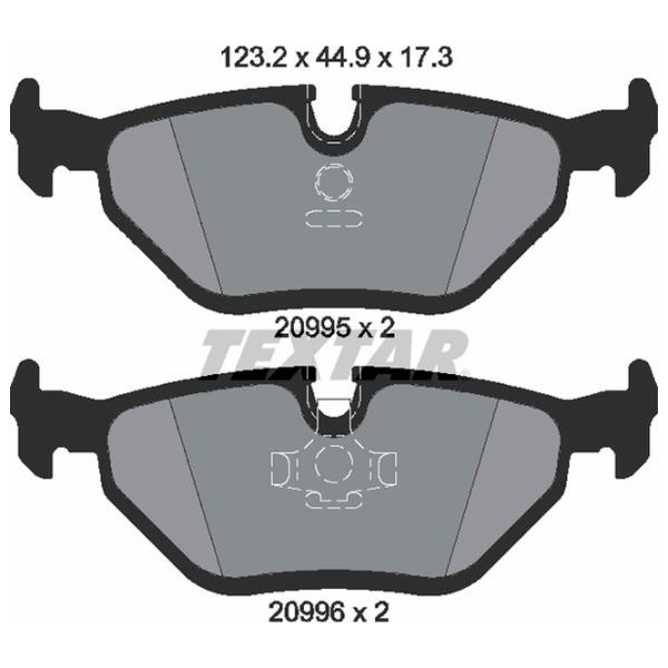 Тормозные колодки Textar 2099501 задние/ дисковые photo 2 Тормозные колодки Textar 2099501 задние/ дисковые photo 2