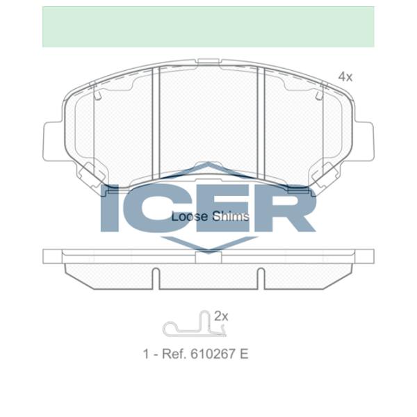 Тормозные колодки Icer 181834 передние/ дисковые photo 2 Тормозные колодки Icer 181834 передние/ дисковые photo 2