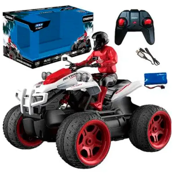 Motocicletă Crazon Motorcycle Smoking Beach 333-MT21142  / 2.4 GHz / Red Black photo 2