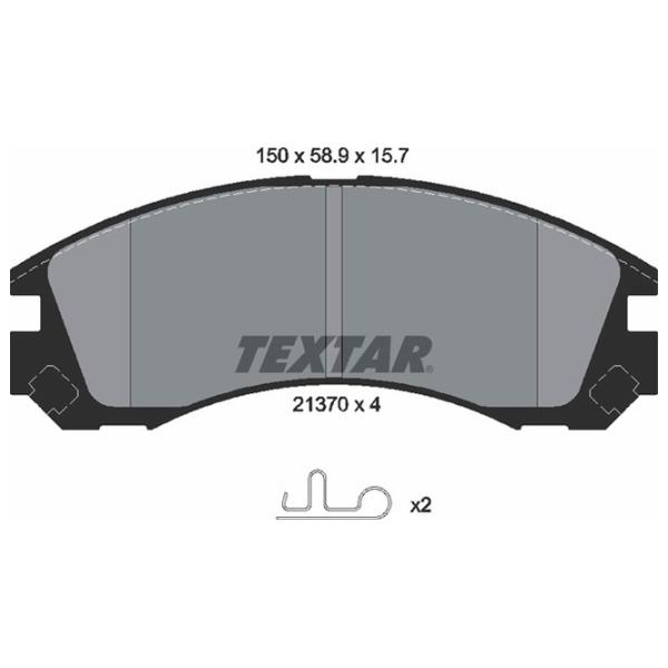 Тормозные колодки Textar 2137001 передние/ дисковые photo 2 Тормозные колодки Textar 2137001 передние/ дисковые photo 2