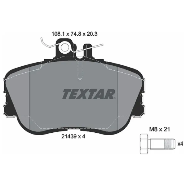Тормозные колодки Textar 2143905 передние/ дисковые photo 2 Тормозные колодки Textar 2143905 передние/ дисковые photo 2