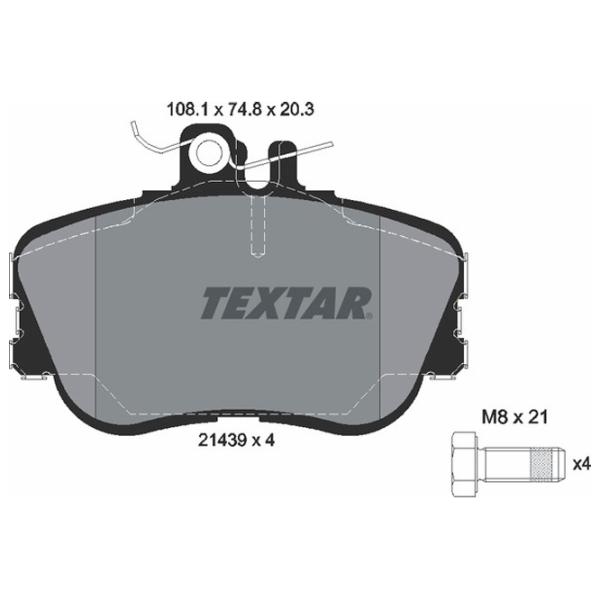 Тормозные колодки Textar 2143905 передние/ дисковые photo 2 Тормозные колодки Textar 2143905 передние/ дисковые photo 2