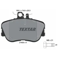 Тормозные колодки Textar 2143905 передние/ дисковые photo 2