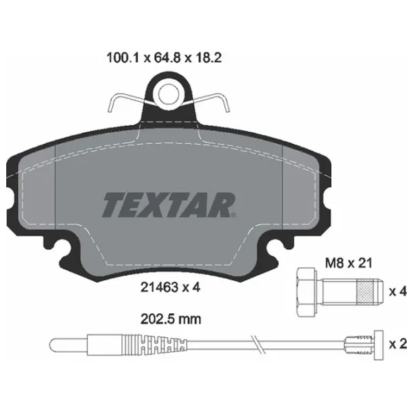 Тормозные колодки Textar 2146304 передние/ дисковые photo 2 Тормозные колодки Textar 2146304 передние/ дисковые photo 2