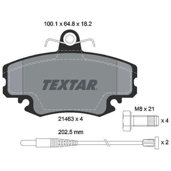 Тормозные колодки Textar 2146304 передние/ дисковые photo 2 Тормозные колодки Textar 2146304 передние/ дисковые photo 2