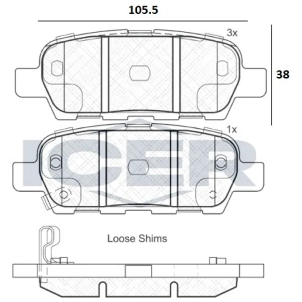 Plăcuțe de frână Icer 181838 spate/ disk photo 2