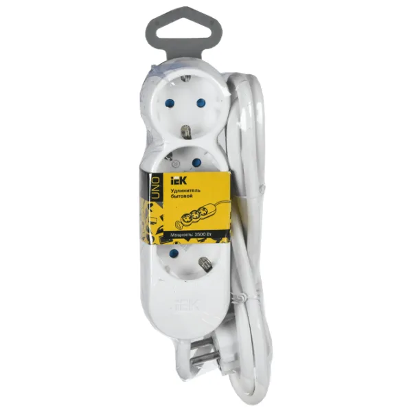 Prelungitor IEK WYP53-16-03-D15-Z 1.5 m White photo 2