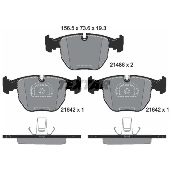 Тормозные колодки Textar 2148602 передние/ дисковые photo 2