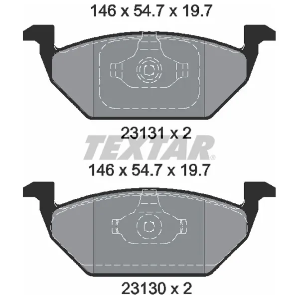 Plăcuțe de frână Textar 2313001 față/ disk photo 2 Plăcuțe de frână Textar 2313001 față/ disk photo 2