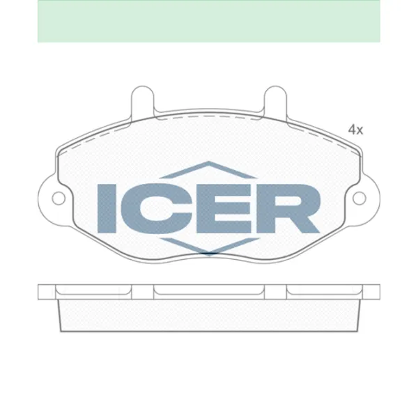 Тормозные колодки Icer 140897 передние/ дисковые photo 2 Тормозные колодки Icer 140897 передние/ дисковые photo 2