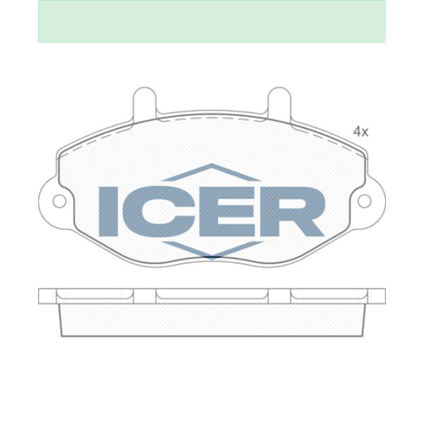 Тормозные колодки Icer 140897 передние/ дисковые photo 2 Тормозные колодки Icer 140897 передние/ дисковые photo 2