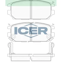 Plăcuțe de frână Icer 140983 spate/ disk photo 2