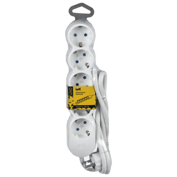 Prelungitor IEK WYP53-16-05-D15-Z 1.5 m White photo 2