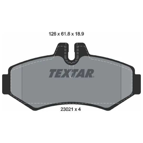 Plăcuțe de frână Textar 2302101 spate/ disk photo 2 Plăcuțe de frână Textar 2302101 spate/ disk photo 2