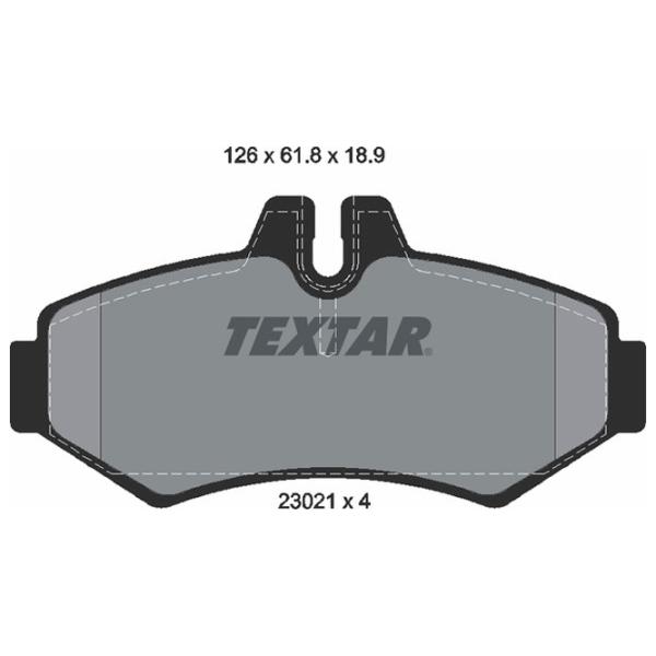 Plăcuțe de frână Textar 2302101 spate/ disk photo 2 Plăcuțe de frână Textar 2302101 spate/ disk photo 2