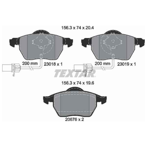 Тормозные колодки Textar 2301802 передние/ дисковые photo 2 Тормозные колодки Textar 2301802 передние/ дисковые photo 2