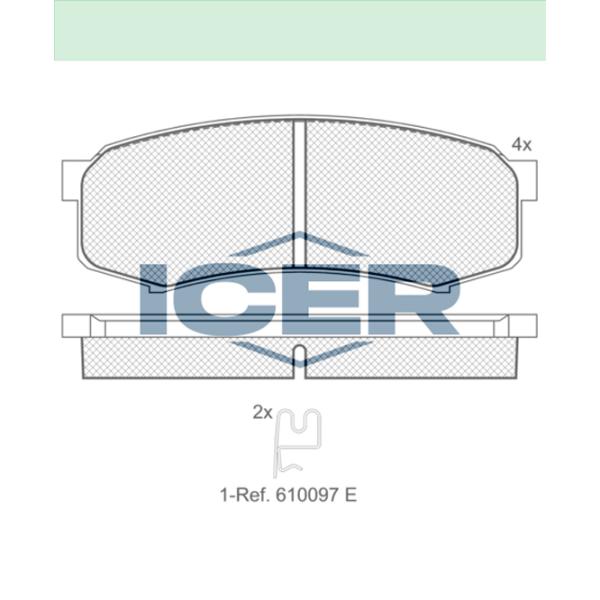 Plăcuțe de frână Icer 141027 spate/ disk photo 2
