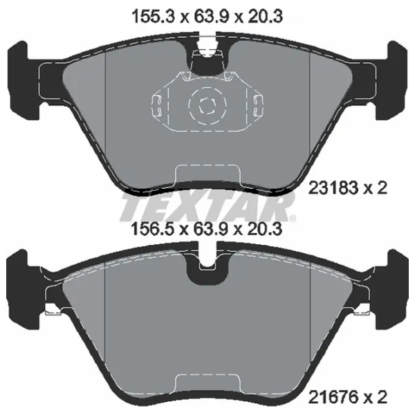 Plăcuțe de frână Textar 2318302 față/ disk photo 2 Plăcuțe de frână Textar 2318302 față/ disk photo 2