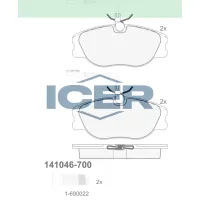 Plăcuțe de frână Icer 141046-700 față/ disk photo 2