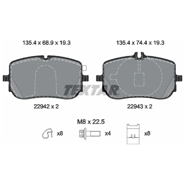 Plăcuțe de frână Textar 2294201 față/ disk photo 2