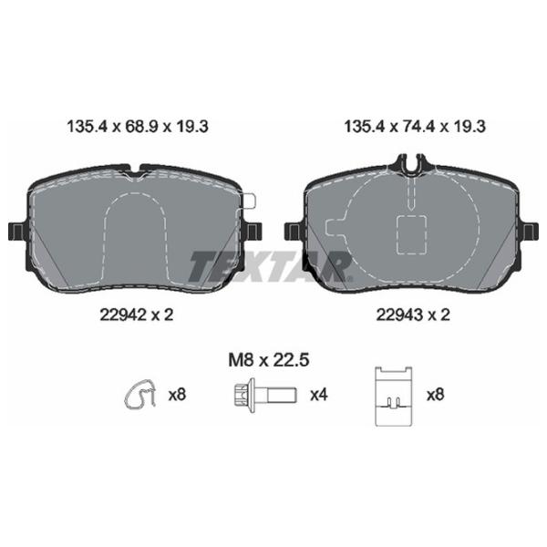 Plăcuțe de frână Textar 2294201 față/ disk photo 2