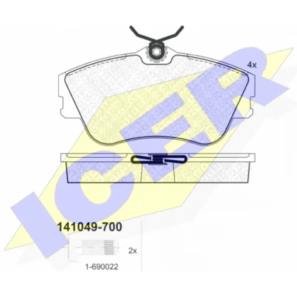 Plăcuțe de frână Icer 141049-700 față/ disk photo 2