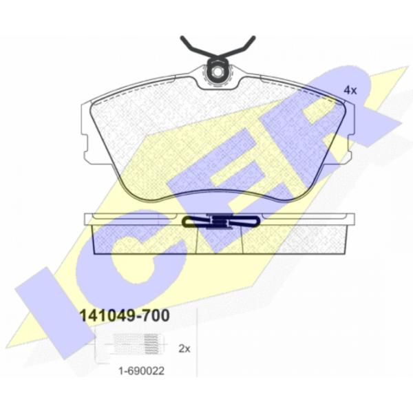 Plăcuțe de frână Icer 141049-700 față/ disk photo 2