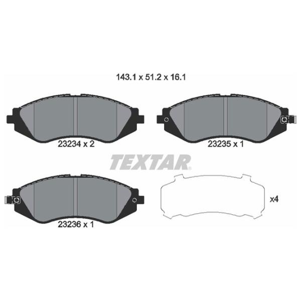 Plăcuțe de frână Textar 2323401 față/ disk photo 2 Plăcuțe de frână Textar 2323401 față/ disk photo 2