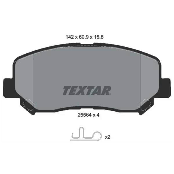 Plăcuțe de frână Textar 2556401 față/ disk photo 2 Plăcuțe de frână Textar 2556401 față/ disk photo 2