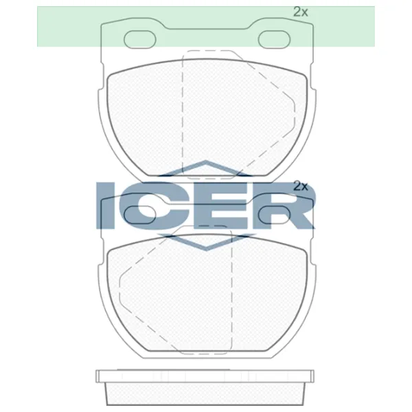 Тормозные колодки Icer 141090 задние/ дисковые photo 2 Тормозные колодки Icer 141090 задние/ дисковые photo 2