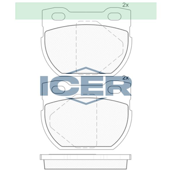 Тормозные колодки Icer 141090 задние/ дисковые photo 2 Тормозные колодки Icer 141090 задние/ дисковые photo 2