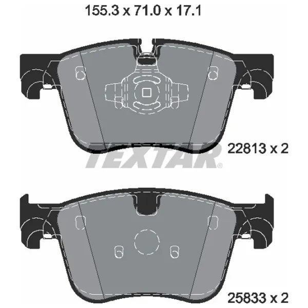 Тормозные колодки Textar 2281301 передние/ дисковые photo 2 Тормозные колодки Textar 2281301 передние/ дисковые photo 2