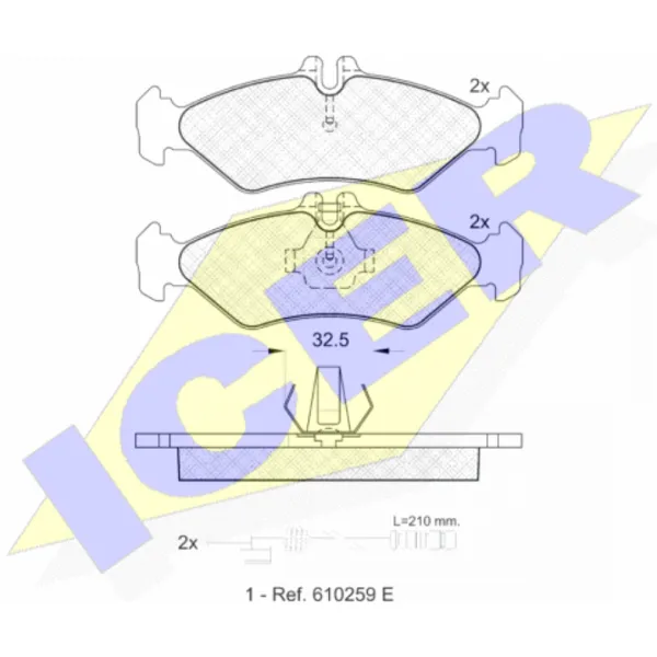 Plăcuțe de frână Icer 141102 spate/ disk photo 2