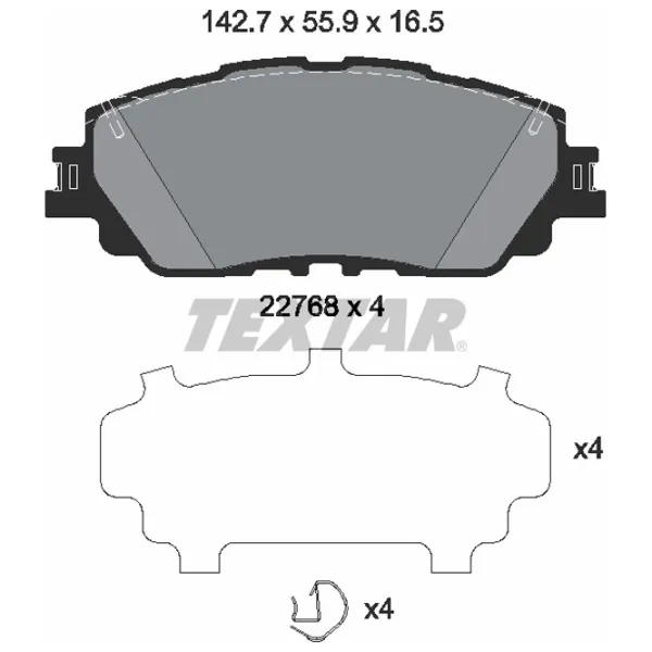 Plăcuțe de frână Textar 2276801 față/ disk photo 2 Plăcuțe de frână Textar 2276801 față/ disk photo 2