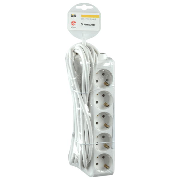 Удлинитель IEK WYP10-16-05-05-Z-N 5 м Белый photo 2