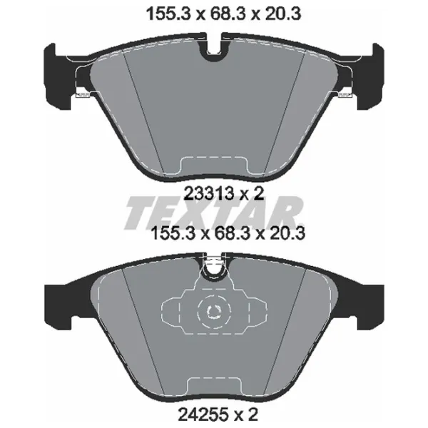 Тормозные колодки Textar 2331301 передние/ дисковые photo 2 Тормозные колодки Textar 2331301 передние/ дисковые photo 2