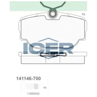 Plăcuțe de frână Icer 141146-700 spate/ disk photo 2